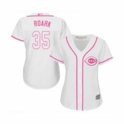 Womens Cincinnati Reds 35 Tanner Roark Authentic White Fashion Cool Base Baseball Jersey 