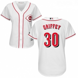 Womens Majestic Cincinnati Reds 30 Ken Griffey Replica White Home Cool Base MLB Jersey