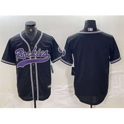 Men Colorado Rockies Blank Black Cool Base Stitched Baseball Jersey