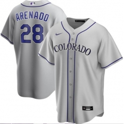 Rockies 28 Nolan Arenado Gray 2020 Nike Cool Base Jersey