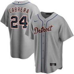 Tigers 24 Miguel Cabrera Gray 2020 Nike Cool Base Jersey