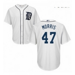 Youth Majestic Detroit Tigers 47 Jack Morris Authentic White Home Cool Base MLB Jersey 