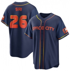 Men Houston Astros 26 Jose Siri 2022 Navy City Connect Cool Base Stitched Jersey