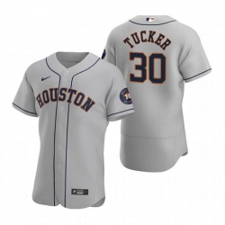 Men Houston Astros 30 Kyle Tucker Gray Flex Base Stitched Jersey