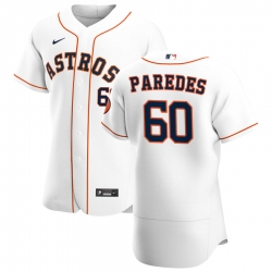 Men Houston Astros 60 Enoli Paredes Men Nike White Home 2020 Flex Base Player MLB Jersey