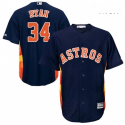 Mens Majestic Houston Astros 34 Nolan Ryan Replica Navy Blue Alternate Cool Base MLB Jersey