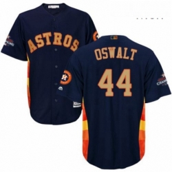 Mens Majestic Houston Astros 44 Roy Oswalt Replica Navy Blue Alternate 2018 Gold Program Cool Base MLB Jersey