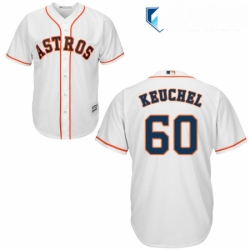 Mens Majestic Houston Astros 60 Dallas Keuchel Replica White Home Cool Base MLB Jersey