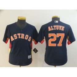 Youth Astros 2 Alex Bregman Navy Cool Base Jersey