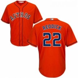 Youth Majestic Houston Astros 22 Josh Reddick Authentic Orange Alternate Cool Base MLB Jersey