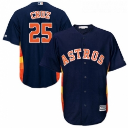 Youth Majestic Houston Astros 25 Jose Cruz Authentic Navy Blue Alternate Cool Base MLB Jersey