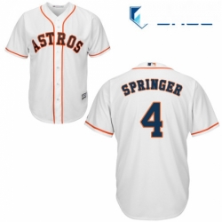 Youth Majestic Houston Astros 4 George Springer Replica White Home Cool Base MLB Jersey