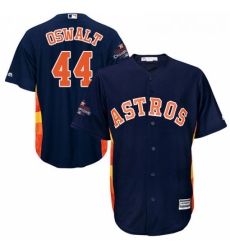 Youth Majestic Houston Astros 44 Roy Oswalt Replica Navy Blue Alternate 2017 World Series Champions Cool Base MLB Jersey