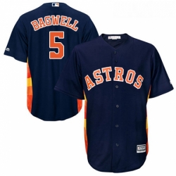 Youth Majestic Houston Astros 5 Jeff Bagwell Replica Navy Blue Alternate Cool Base MLB Jersey