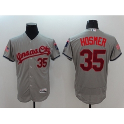 Men Kansas City Royals 35 Hosmer Grey Elite 2022 MLB Jersey