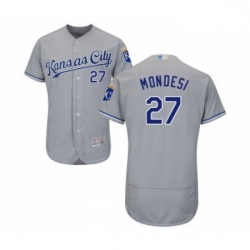 Mens Kansas City Royals 27 Adalberto Mondesi Grey Road Flex Base Authentic Collection Baseball Jersey