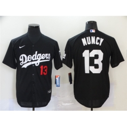 Dodgers 13 Max Muncy Black 2020 Nike Cool Base Jersey