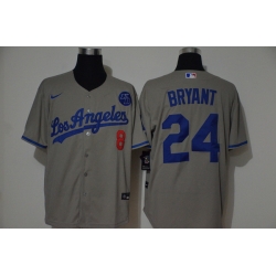 Dodgers 24 Kobe Bryant Gray 2020 Nike KB Cool Base Jerseys