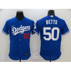 Dodgers 50 Mookie Betts Royal 2020 Nike Flexbase Jersey