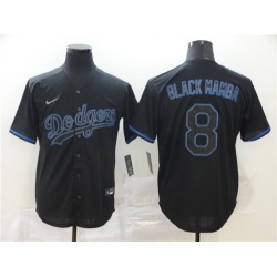 Dodgers 8 Manny Machado Black Shadow 2020 Nike Cool Base Jersey