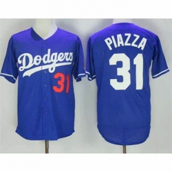 Los Angeles #31 Mike Piazza Dodgers Blue Flex Base Jersey