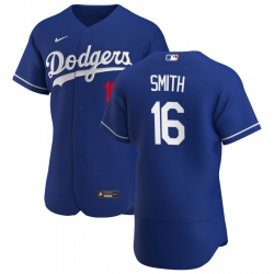 Men Los Angeles Dodgers 16 Will Smith Men Nike Royal Alternate 2020 Flex Base Player MLB Jersey