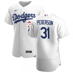 Men Los Angeles Dodgers 31 Joc Pederson Men Nike White Home 2020 Flex Base Player MLB Jersey