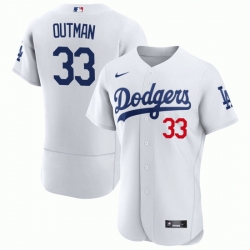 Men Los Angeles Dodgers 33 James Outman  Flex Base Vargas blue Stitched Baseball Jersey