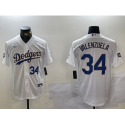 Men Los Angeles Dodgers 34  White Gold Championship Cool Base Stitched Jersey 2