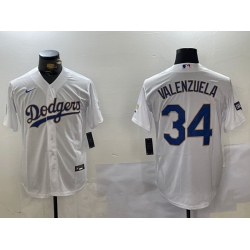 Men Los Angeles Dodgers 34  White Gold Championship Cool Base Stitched Jersey 5