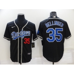 Men Los Angeles Dodgers 35 Cody Bellinger Black Cool Base Stitched Baseball Jerseys