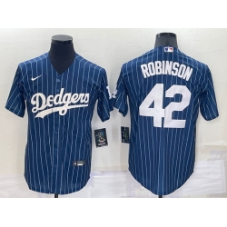 Men Los Angeles Dodgers 42 Jackie Robinson Navy Cool Base Stitched Jersey