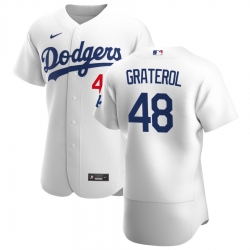 Men Los Angeles Dodgers 48 Brusdar Graterol Men Nike White Home 2020 Flex Base Player MLB Jersey