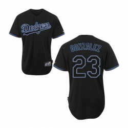 Men Los Angeles Dodgers Adrian Gonzalez Official Black Authentic Majestic Fashion MLB MLB Jersey