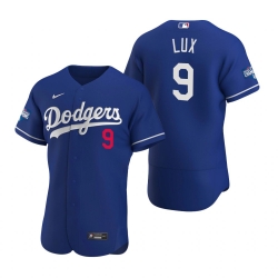 Men Los Angeles Dodgers Gavin Lux Royal 2020 World Series Champions Flex Base Jersey