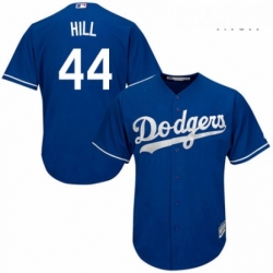 Mens Majestic Los Angeles Dodgers 44 Rich Hill Replica Royal Blue Alternate Cool Base MLB Jersey 