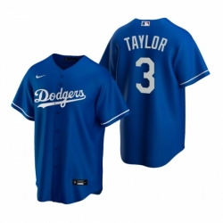 Mens Nike Los Angeles Dodgers 3 Chris Taylor Royal Alternate Stitched Baseball Jersey