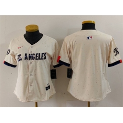 Women Los Angeles Dodgers Blank Cream 2024 City Connect Limited Stitched Jersey