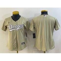 Women Los Angeles Dodgers Blank Cream Stitched Jersey