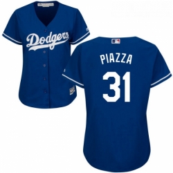 Womens Majestic Los Angeles Dodgers 31 Mike Piazza Authentic Royal Blue Alternate Cool Base MLB Jersey