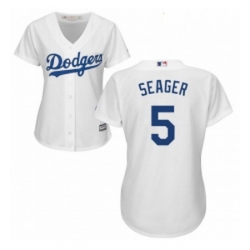 Womens Majestic Los Angeles Dodgers 5 Corey Seager Authentic White Home Cool Base MLB Jersey