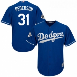 Youth Majestic Los Angeles Dodgers 31 Joc Pederson Authentic Royal Blue Alternate 2017 World Series Bound Cool Base MLB Jersey