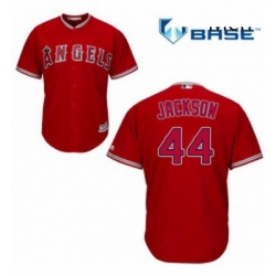 Mens Majestic Los Angeles Angels of Anaheim 44 Reggie Jackson Replica Red Alternate Cool Base MLB Jersey