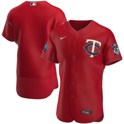 Men Minnesota Twins Men Nike Red Alternate 2020 60th Season Flex Base Team MLB Jersey