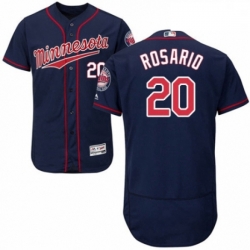 Mens Majestic Minnesota Twins 20 Eddie Rosario Authentic Navy Blue Alternate Flex Base Authentic Collection MLB Jersey