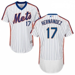 Mens Majestic New York Mets 17 Keith Hernandez White Alternate Flex Base Authentic Collection MLB Jersey