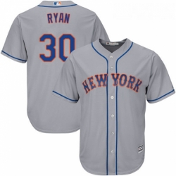 Mens Majestic New York Mets 30 Nolan Ryan Replica Grey Road Cool Base MLB Jersey