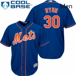 Mens Majestic New York Mets 30 Nolan Ryan Replica Royal Blue Alternate Home Cool Base MLB Jersey