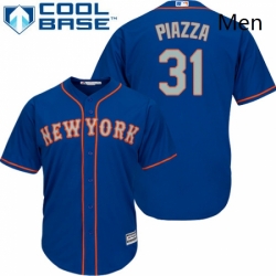 Mens Majestic New York Mets 31 Mike Piazza Replica Royal Blue Alternate Road Cool Base MLB Jersey