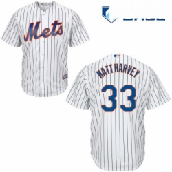 Mens Majestic New York Mets 33 Matt Harvey Replica White Home Cool Base MLB Jersey